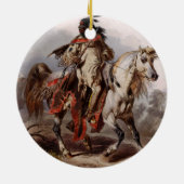 Blackfoot Indian On Arabian Horse Keramisch Ornament (Achterkant)