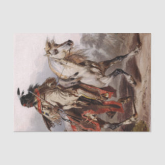 Blackfoot Indian On Arabian Horse Tissuepapier
