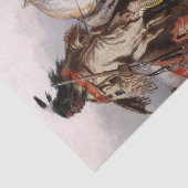 Blackfoot Indian On Arabian Horse Tissuepapier (Detail)