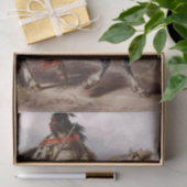 Blackfoot Indian On Arabian Horse Tissuepapier (Geschenk)
