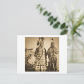 Blackfoot Indians Chief and Warrior  Briefkaart (Staand voorkant)