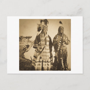 Blackfoot Indians Chief and Warrior  Briefkaart