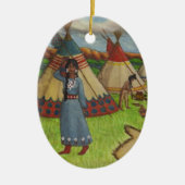 Blackfoot Indiërs Keramisch Ornament (Voorkant)
