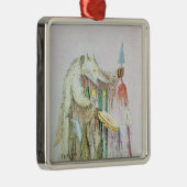 Blackfoot Medicine Man Metalen Ornament (Rechts)