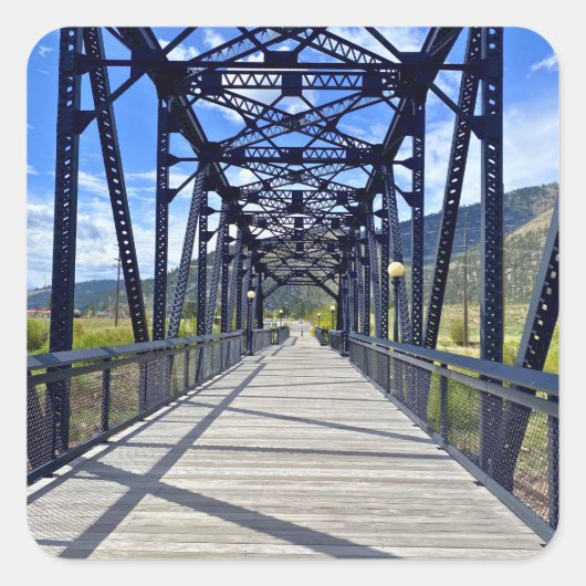 Blackfoot River Crossing Vierkante Sticker (Voorkant)