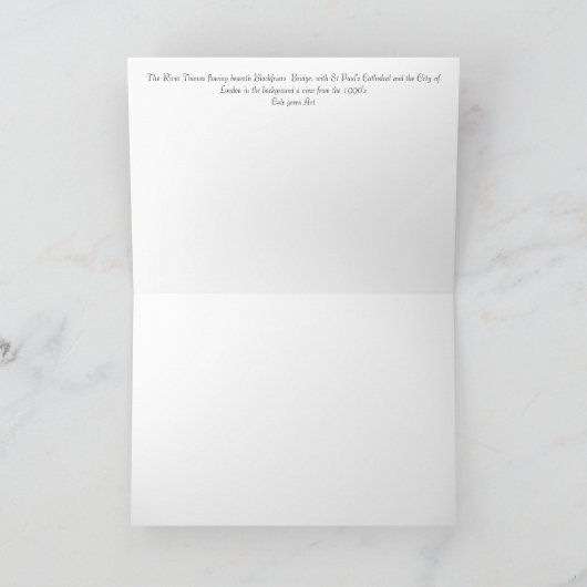 Blackfriars Bridge en St Paul's Cathedral Bedankkaart (Binnen)