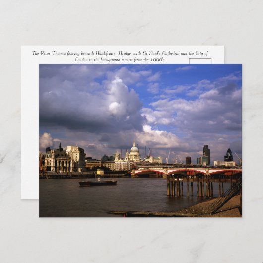 Blackfriars Bridge en St Paul's Cathedral Briefkaart (Voorkant / Achterkant)