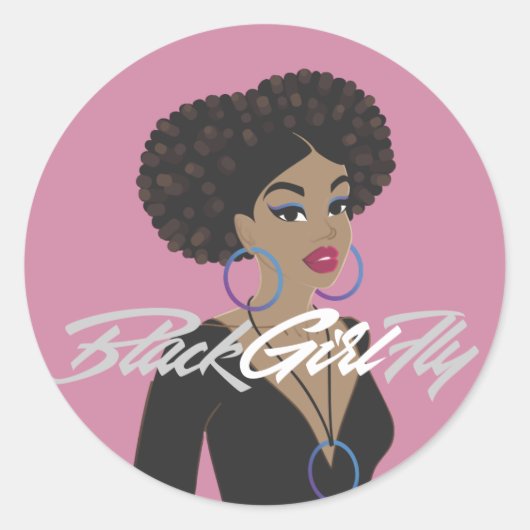 BlackGirlFly Curlfriend Stickers (Voorkant)