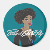 BlackGirlFly Koelkast Magneet (Voorkant)