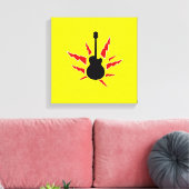 blackgitar canvas afdruk (Insitu (Woonkamer))