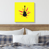 blackgitar canvas afdruk (Insitu (Slaapkamer))