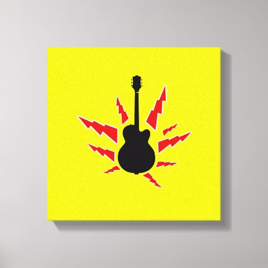 blackgitar canvas afdruk (Voorkant)
