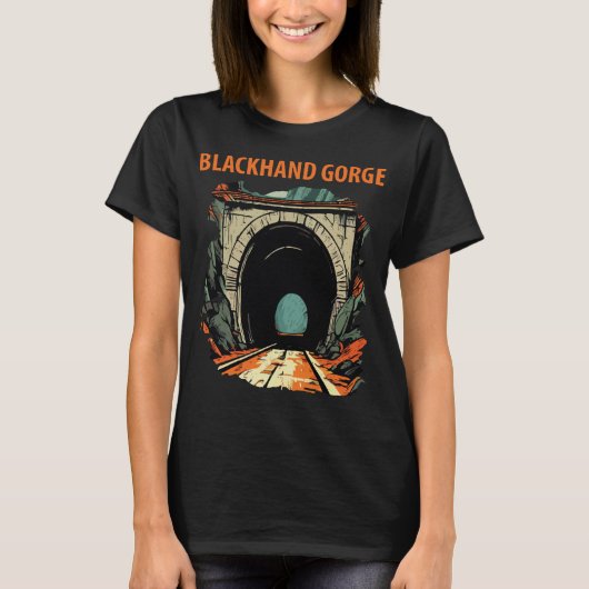 Blackhand Gorge Tunnel Donker Teal Reis T-shirt (Voorkant)