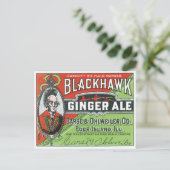 Blackhawk Ginger Ale Rock Island, Illinois Briefkaart (Staand voorkant)