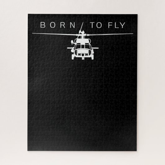 Blackhawk Militaire Luchtvaarthelikopter Pilot Gif Legpuzzel (Verticaal)
