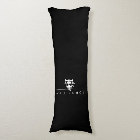 Blackhawk Militaire Luchtvaarthelikopter Pilot Gif Lichaamskussen (Voorkant Verticaal)