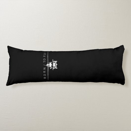 Blackhawk Militaire Luchtvaarthelikopter Pilot Gif Lichaamskussen (Voorkant)