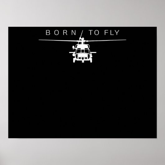 Blackhawk Militaire Luchtvaarthelikopter Pilot Gif Poster (Voorkant)