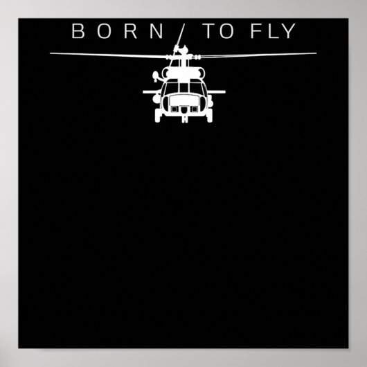 Blackhawk Militaire Luchtvaarthelikopter Pilot Gif Poster (Voorkant)