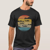 Blackhawk Retro Sunset Helikopter UH60 Black Hawk T-shirt (Voorkant)