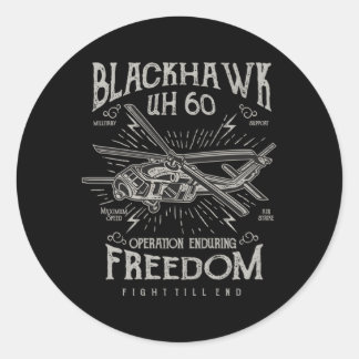 Blackhawk UH 60 helikopter stijl helikopter piloot Ronde Sticker