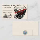 Blackhawks Visitekaartje Goldwing (Voorkant / Achterkant)