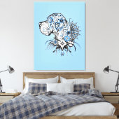 BlackHeart Dog van Duitsland Canvas Afdruk (Insitu (Slaapkamer))