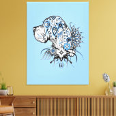 BlackHeart Dog van Duitsland Canvas Afdruk (Insitu (Woonkamer))