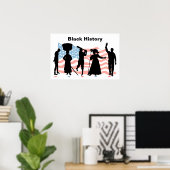 BlackHistoryChronologieVlag Poster (Thuiskantoor)