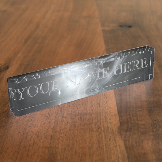 Blackhole Sun Fractal Name Bord Naambordje (Zijkant)