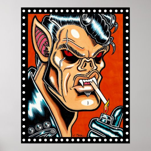 "Blackie D", Vampire Biker Poster (Voorkant)