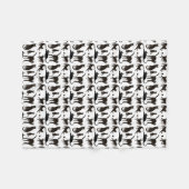 Blackie de Black Cat Fleece Blanket Deken (Voorkant (Horizontaal))