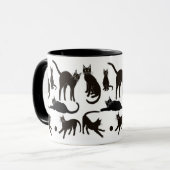 Blackie de Black Cat Ringer Mok (Voorkant links)