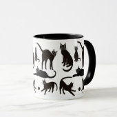 Blackie de Black Cat Ringer Mok (Voorkant rechts)