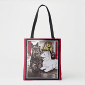 Blackie en Whitie bij het vuur Tote Bag (Voorkant)