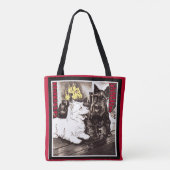 Blackie en Whitie bij het vuur Tote Bag (Achterkant)