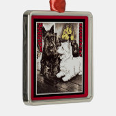 Blackie en Whitie door het vuur Metalen Ornament (Rechts)