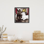 Blackie en Whitie door het vuur Poster (Keuken)