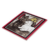 Blackie en Whitie door het vuur Tegeltje (Zijkant)