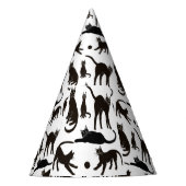 Blackie het Pet van de Black Cat Party Feesthoedjes (Voorkant)