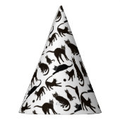 Blackie het Pet van de Black Cat Party Feesthoedjes (Links)