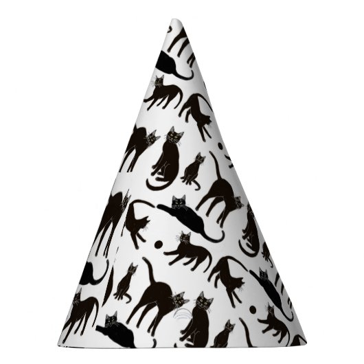 Blackie het Pet van de Black Cat Party Feesthoedjes (Rechts)