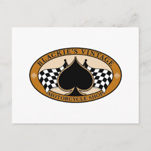 Blackie's motorwinkel briefkaart