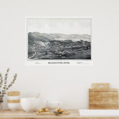 Blackinton, MA Panoramic Map - 1889 Poster (Keuken)
