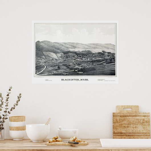 Blackinton, MA Panoramic Map - 1889 Poster (Keuken)