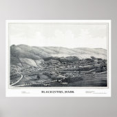 Blackinton, MA Panoramic Map - 1889 Poster (Voorkant)