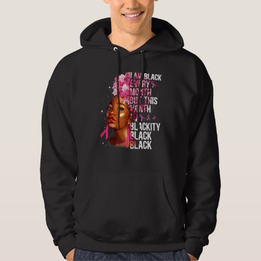 Blackity Black Every Month Black History BHM Afric Hoodie (Voorkant)