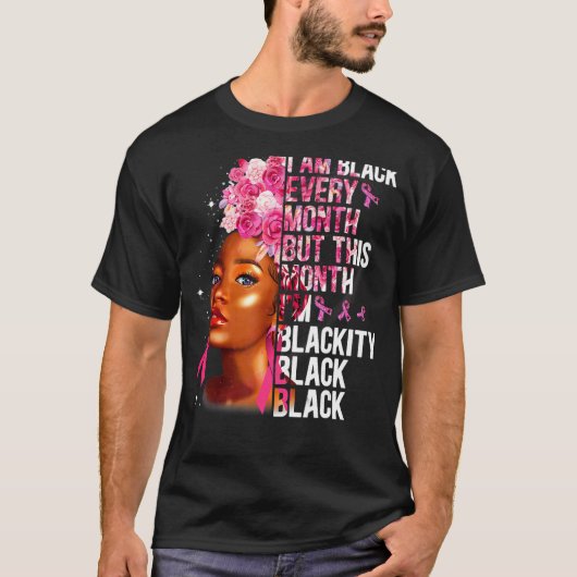 Blackity Black Every Month Black History BHM Afric T-shirt (Voorkant)