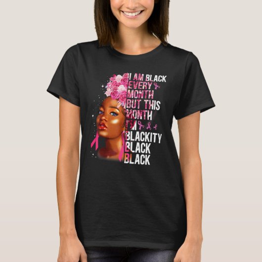 Blackity Black Every Month Black History BHM Afric T-shirt (Voorkant)