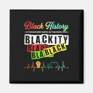 Blackity Black Geschiedenis Maand Pride African Ma Magneet